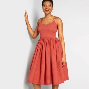 NWT The Fabulous Tie-Shoulder Dress in Burnt Orange 16